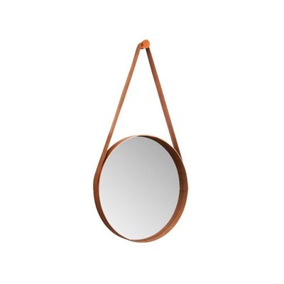 Espelho Alvorada 80 Cm Com Alça Castanho