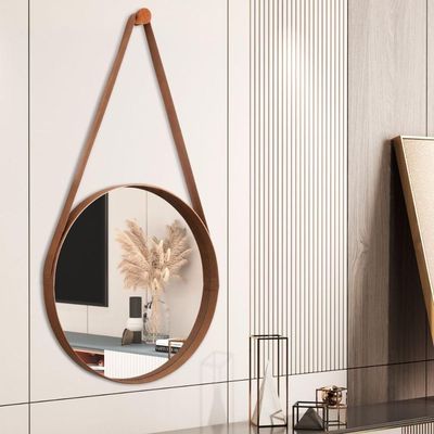 Espelho Alvorada 80 Cm Com Alça Castanho