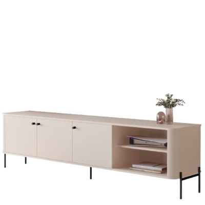 Bancada Para Tv 70 Polegadas Sven Off White Preto