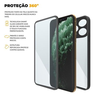 Capa case capinha 360 para iPhone 12 Pro Max - Preta - Gshield