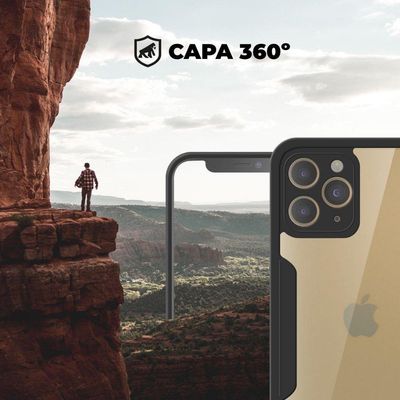 Capa case capinha 360 para iPhone 12 Pro Max - Preta - Gshield
