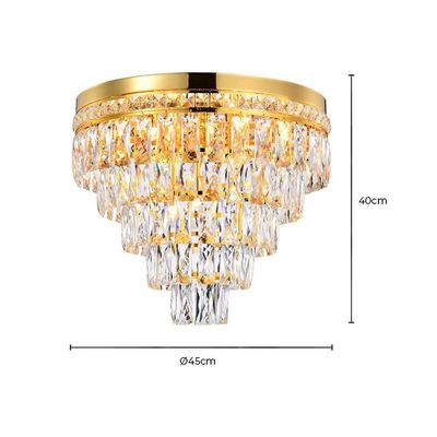 Plafon Skylight Harmony 3100 Dourado G9 Bivolt Dourado