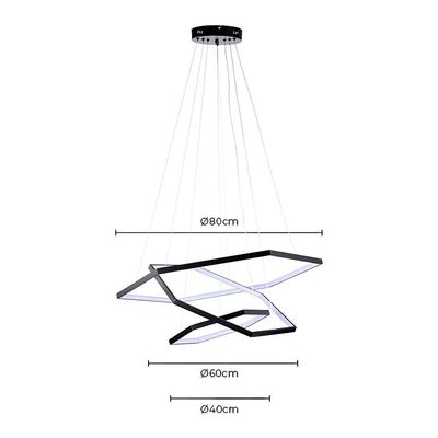 Lustre Pendente Skylight Sammy 4008 Led Bivolt Preto