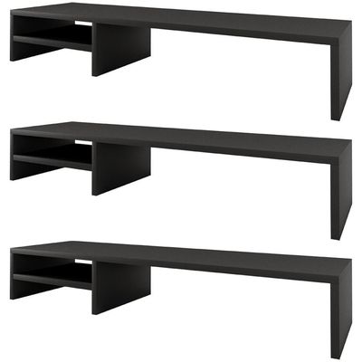 Kit 03 Suportes Para Monitor Stand Home Office Lap 90 Cm L03 Preto - Lyam
