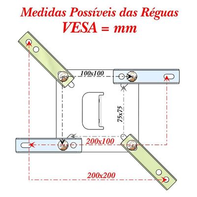 Suporte Tv 10" A 42" 200x200 1 Movimento - Preto