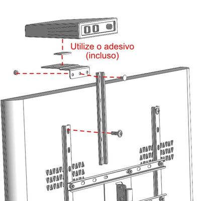Suporte Conversor Receptor - Preto