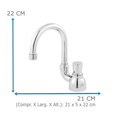 Torneira De Banheiro/Lavatório Oliveira 2194 Automática De Mesa Com Bica Móvel