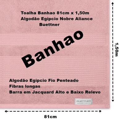 Toalha Banhão Buettner Algodão Egípcio Nobre 81cmx150m Aliance Dusty Rose