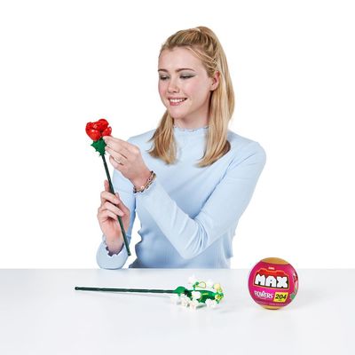 Blocos de Montar Max Premium Flowers - Rosa 204 pçs