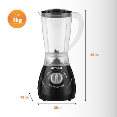 Liquidificador Mondial L550-b Easy Power 550w Preto 127v