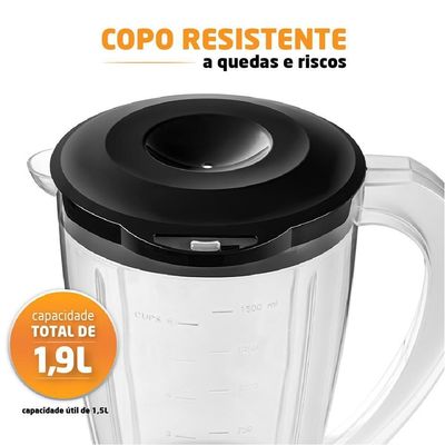 Liquidificador Mondial L550-b Easy Power 550w Preto 127v