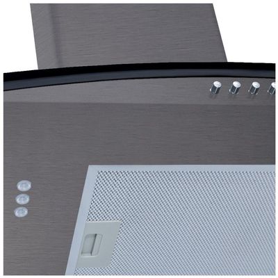 Coifa Fogatti De Parede Clean Vidro Curvo Kromanox 70cm 220v 220V