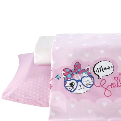 Jogo de Cama Solteiro Kids Priori Meow 130 Fios Dohler