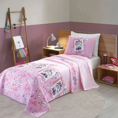 Jogo de Cama Solteiro Kids Priori Meow 130 Fios Dohler
