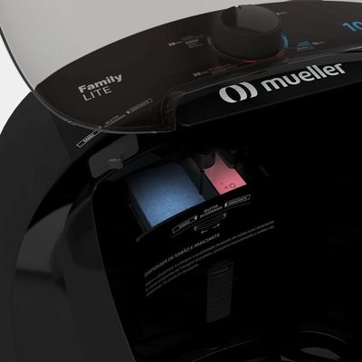 Lavadora Semiautomática Mueller Family Lite 10kg Preta 127V