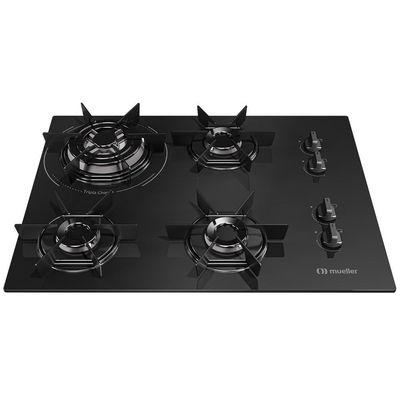 Cooktop Mueller 4 Bocas Queimador Tripla Chama MCG4BC Bivolt