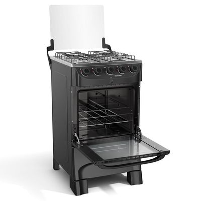 Fogão Mueller 4 Bocas Branco Com Acendimento Automático Mfi4bb Preto Fosco
