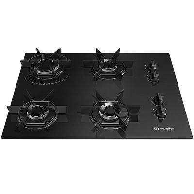 Cooktop Mueller 4 Bocas Queimador Ultra Chama MCG4BB Bivolt
