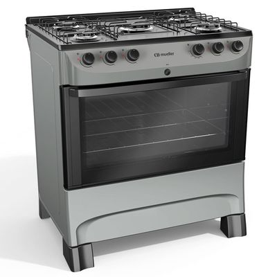 Fogão Mueller Titânio 5B Com Mesa Esmaltada Mfi5bc