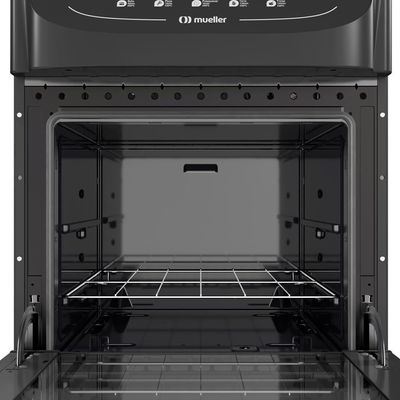 Fogão Mueller Preto Fosco 4 Bocas Com Mesa De Vidro e Acendimento Mfv4bb