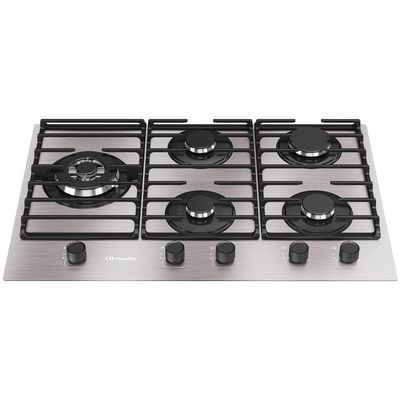 Cooktop Mueller 5 Bocas De Alumínio 77cm Com Grade Dupla MCG5BL Bivolt