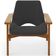 Poltrona Decorativa Para Sala de Estar Living Base Madeira Becker L02 Bouclê Preto - Lyam Decor