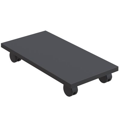 Kit 03 Suportes Para Cpu Com Rodízios Cyber L03 Preto - Lyam Decor