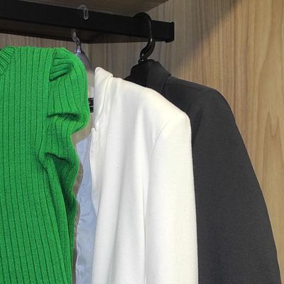 10 Cabides de Roupa Social para Loja Lavanderia Ombreira Reforçado Adulto Plástico Preto