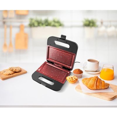 Sanduicheira Grill Britânia BGR16 com Revestimento Redstone Preto com Inox / 110V