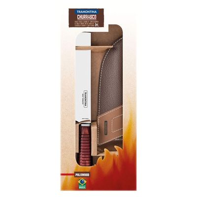 Faca Para Churrasco Tramontina 21141178 Com Bainha 8 Vermelha 21141178