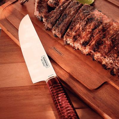 Faca Para Churrasco Tramontina 21141178 Com Bainha 8 Vermelha 21141178
