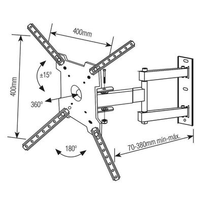 Suporte Para Tvs Articulado 10-55 Pol Sbrp1040 Brasforma