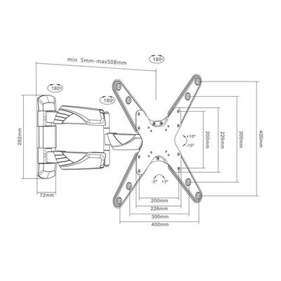 Suporte Articulado Para Tv Led, Lcd, Plasma De 23 A 55
