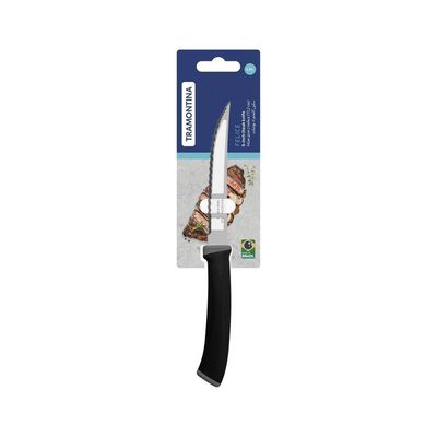 Faca Churrasco Tramontina Felice Lâmina Aço Inox Fio Microsserrilhado Cabo Polipropileno Preto 5 Tramontina