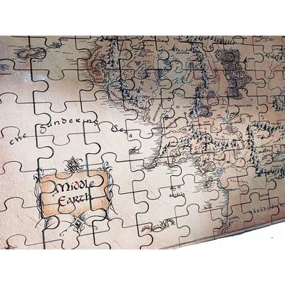 Quebra-cabeça Puzzle Mapa Terra Média De 80 Peças Mdf