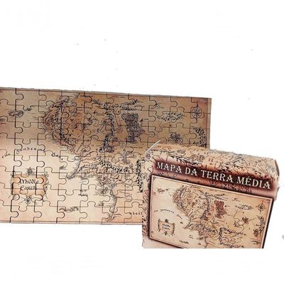 Quebra-cabeça Puzzle Mapa Terra Média De 80 Peças Mdf
