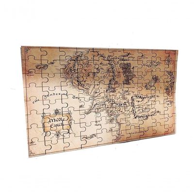Quebra-cabeça Puzzle Mapa Terra Média De 80 Peças Mdf
