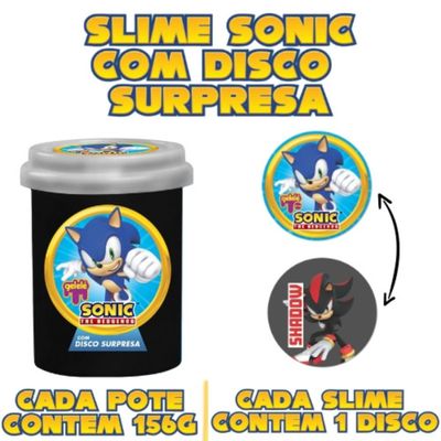 SLIME GELELÉ SONIC COM DISCO SURPRESA - 152G - SORTIDO