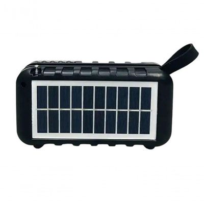 Caixa De Som Rádio Solar Recarregável Usb Lanterna Azul