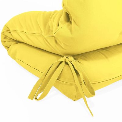 Futon Solteiro Dobrável Oriental Confort Plus Amarelo Acquablock