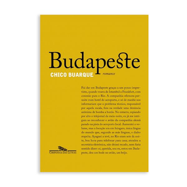Budapeste - Editora Cia. das Letras