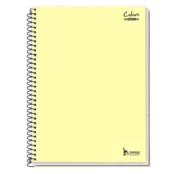 Caderno Universitário Tamoio Espiral 200Fls Amarelo Pastel