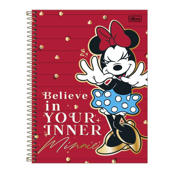 Caderno Universitário Tilibra Espiral 80Fls Minnie Mouse 1