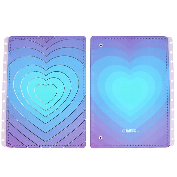Capa e Contracapa Caderno Inteligente Grande Silver Love