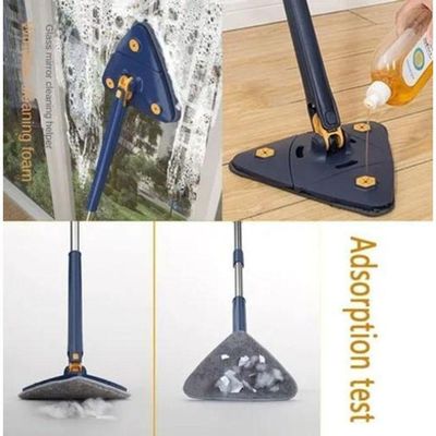 Mop De Limpeza Triângulo Giratório 360 Esfregão - Azul