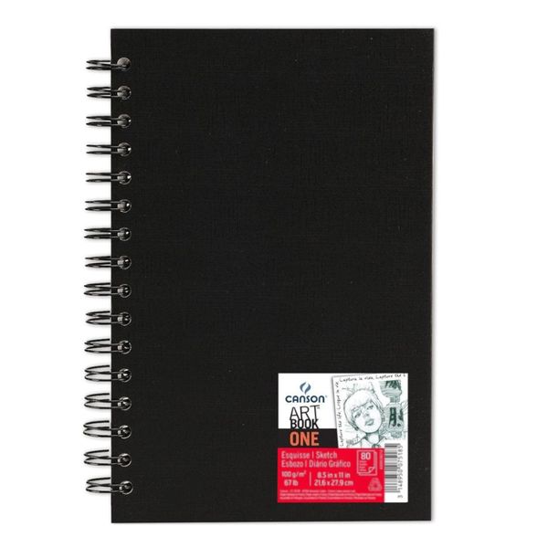 Caderno Sketch Canson Art Book One 100g A4 80 Folhas Espiral