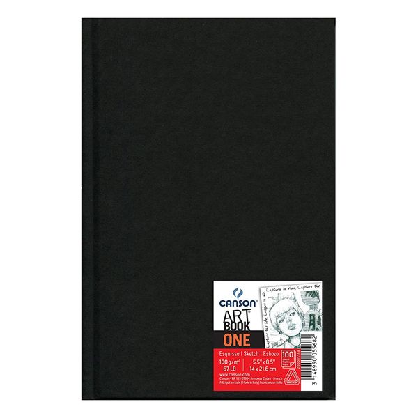 Caderno Sketch Canson Art Book One 100g A5 98 Folhas Costura