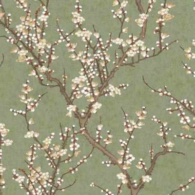 Papel De Parede Hana Floral Verde 1903-4