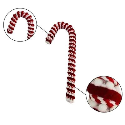 Decoração Natal Ornamento Bengala Vermelha Branca 27x10cm