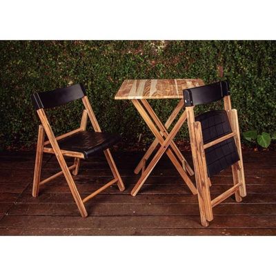 Conjunto 5 Peças Mesa E Cadeiras Dobráveis Potenza Preto - Tramontina